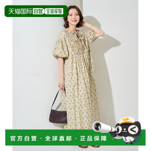 日本直邮FREAK'S STORE 女士 印度棉质碎花连衣裙 前片拼接设计 1