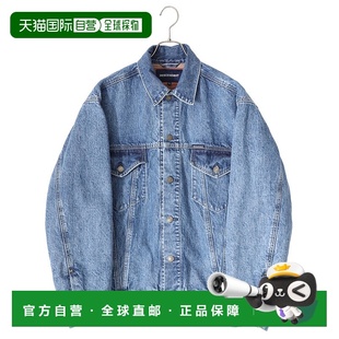 1h可退 日本直邮DESCENDANT 男士牛仔夹克 特色原创条纹内衬 宽松