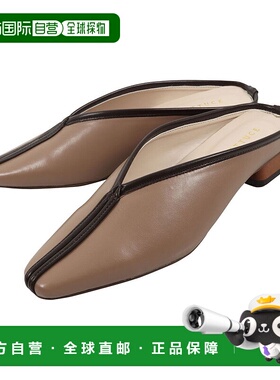 日本直邮KOBE LETTUCE 拼接毛绒拖鞋 [I2333] 黑色