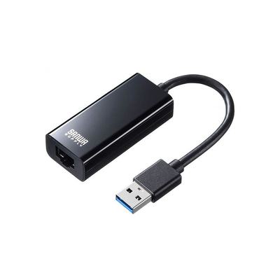 自营｜SANWA SUPPLY局域网适配器USB3.1-有线局域网转换黑