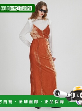 1h可退 日本直邮PRANK PROJECT 女装 2WAY天鹅绒连衣裙 可翻折I型