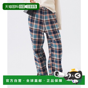 1h可退 日本直邮BEAMS BOY 女士 工装风格子宽松直筒裤 132404887