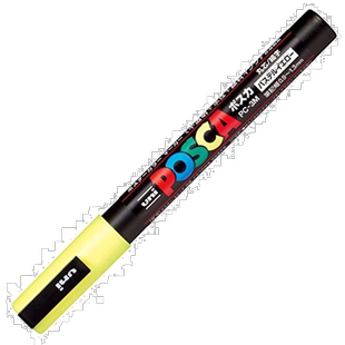 【日本直邮】三菱水溶性可擦彩色海报涂鸦马克笔 细尖圆头 浅黄色