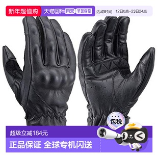 【日本直邮】Daytona摩托车骑行触控手套 真皮/M号/春夏秋适用 黑
