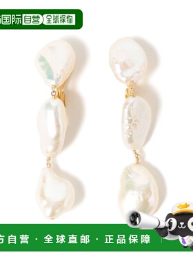 1h可退 日本直邮jour couture 女士淡水珍珠14K金感耳环 个性巴洛