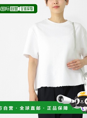 日本直邮LOEWE 女士白色圆领T恤 宽松版型2100s540y22x55
