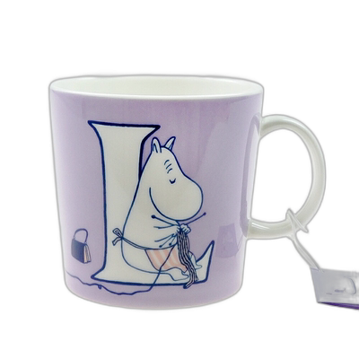 日本直邮Arabia 姆明 字母系列 马克杯“L”400ml陶瓷收藏杯子