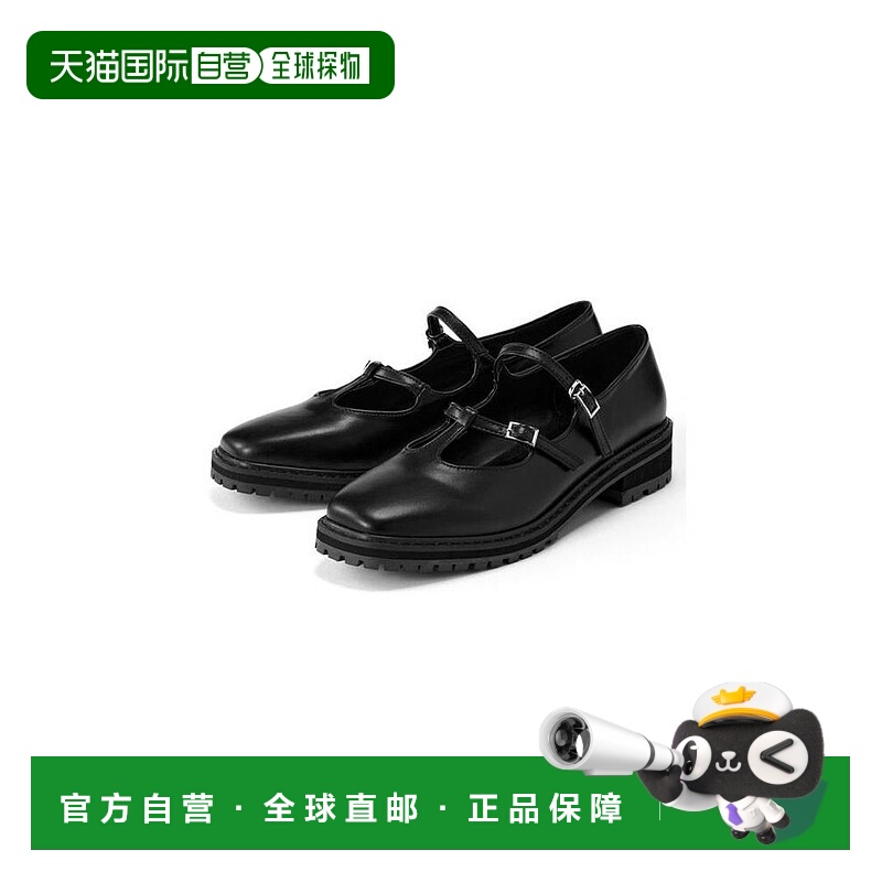 日本直邮日潮 GRL 皮革T字带乐福鞋 女鞋单鞋FA066舒适厚底鞋