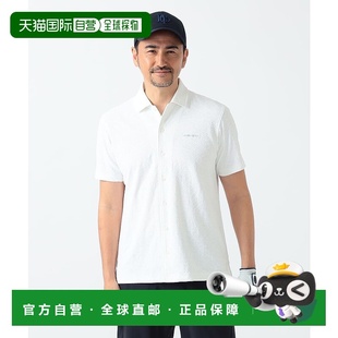 1h可退 日本直邮BEAMS GOLF PURPLE LABEL 男士圆圈图案织纹衬衫