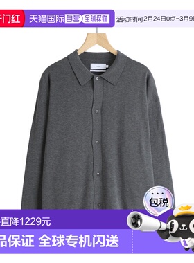 1h可退 日本直邮Graphpaper男装Suvin高针数全棉宽松针织POLO衫GU