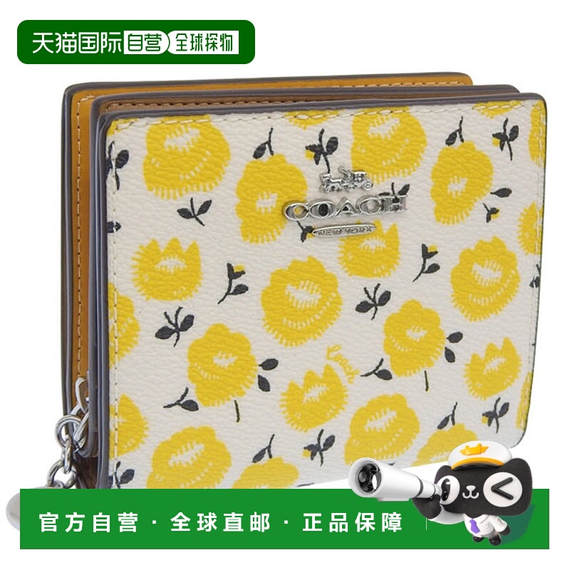 日本直邮Coach 女士对折钱包多色SNAP WLT FLRL PRNT CBO76SVY3C