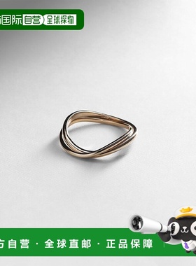 日潮跑腿COCOSHNIK 波浪双环宝石戒指精致配饰