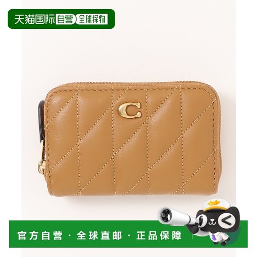 1h可退 日本直邮Coach蔻驰 女包 女士拉链风琴卡包 CM505 B4T7J