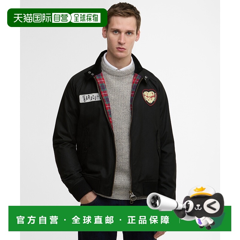 1h可退 日本直邮Barbour男装联名Baracuta宽松蜡棉夹克 半高领双