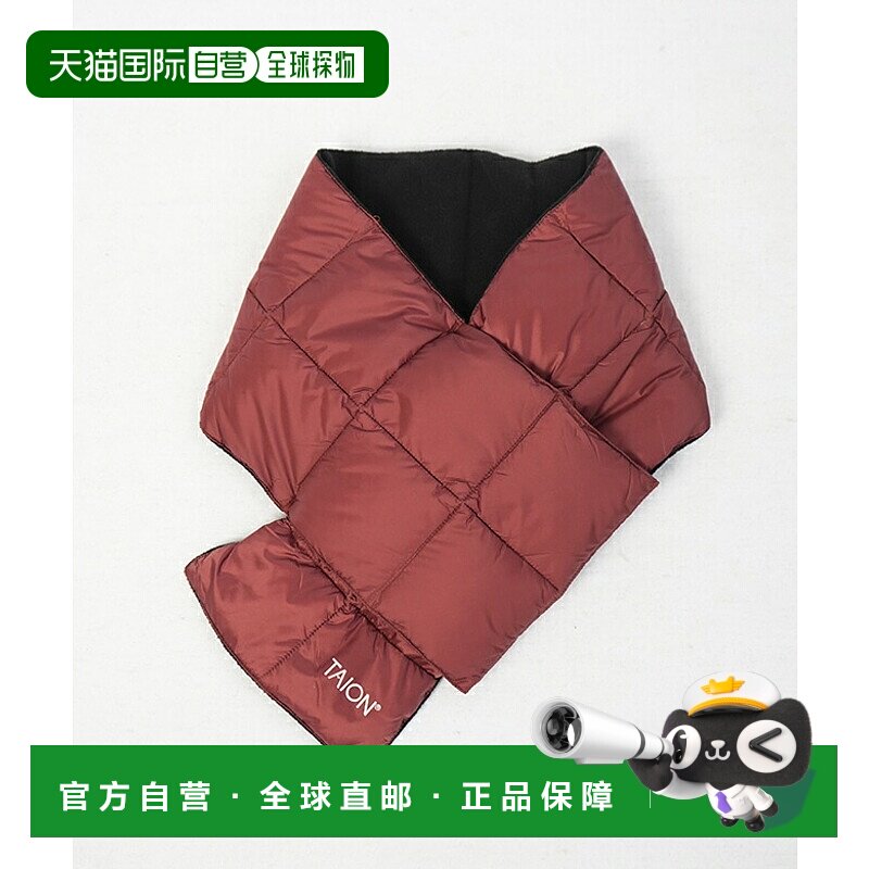 日本直邮TAION 羽绒围巾男女通用短款加厚95% 羽绒尼龙绗缝抓绒内