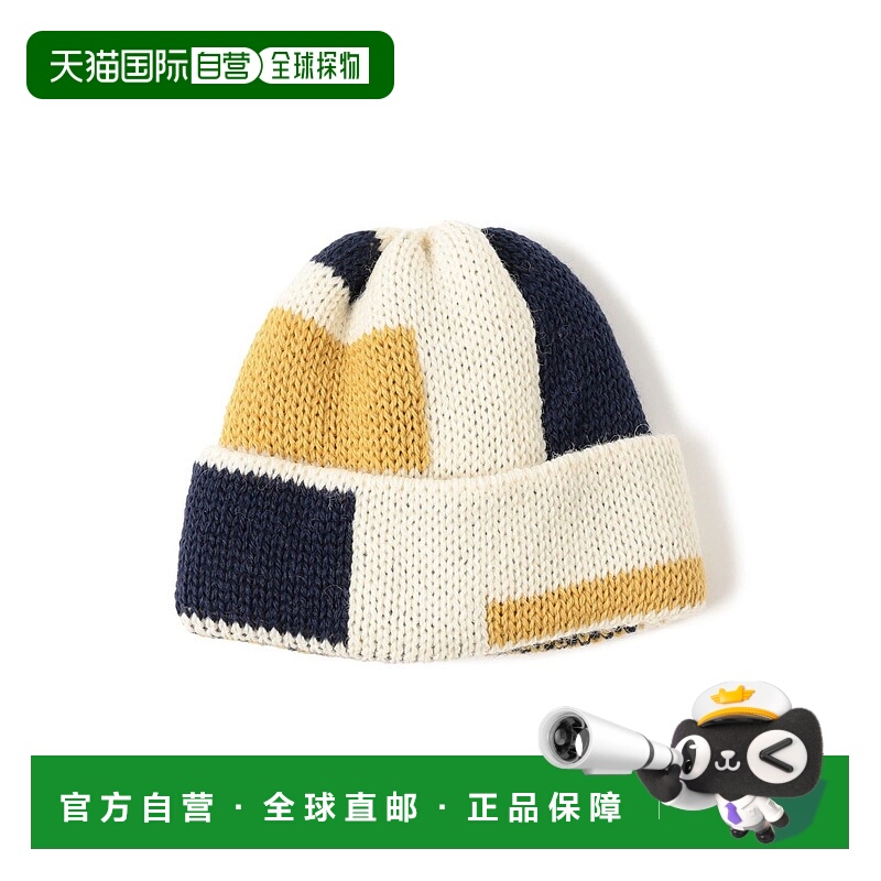 1h可退 日本直邮Universal Works 男装 纯羊毛 针织冷帽 色块拼接