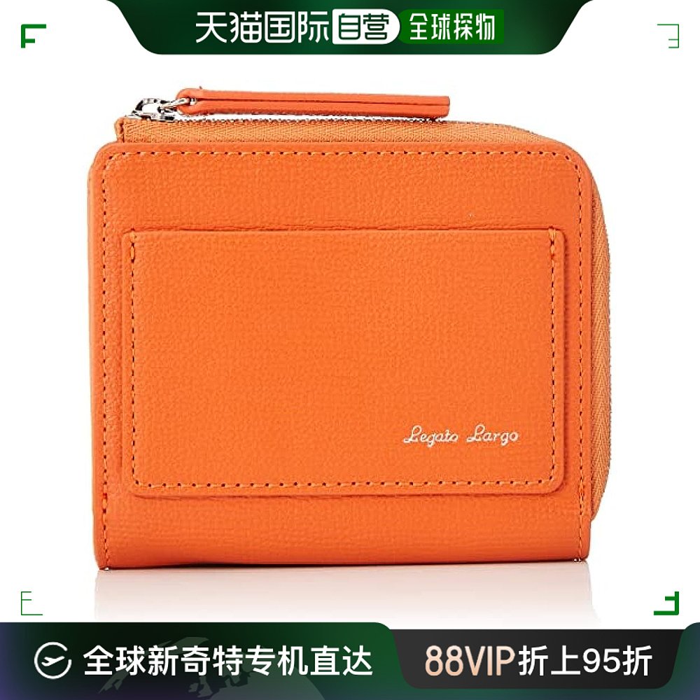 【日本直邮】Legato largo折叠钱包 Lineare LJ-E1513橙色日常