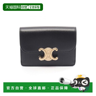 日本直邮中古Celine赛琳女S级99新card case卡包牛皮卡包黑色