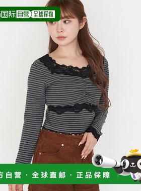 日本直邮Ray Cassin 女装 褶皱感圆领长袖T恤 内置胸垫可外穿 RCN