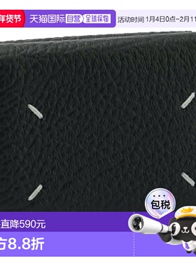 日本直邮Maison Margiela 三折迷你钱包皮革黑色S36UI0416P4455T8