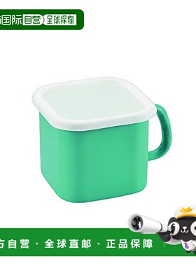 【日本直邮】PEARL METAL奶锅珐琅锅方形煮锅小型蓝色明火专用