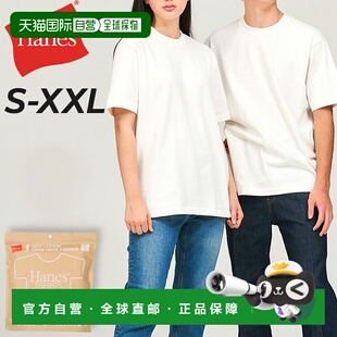 纯色圆领 T恤男 件 Pack SHIRO Hanes 短袖 日本直邮Hanes