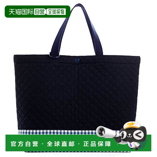 【日本直邮】Colorful Candy Style上学用手提包接缝款深蓝色格子