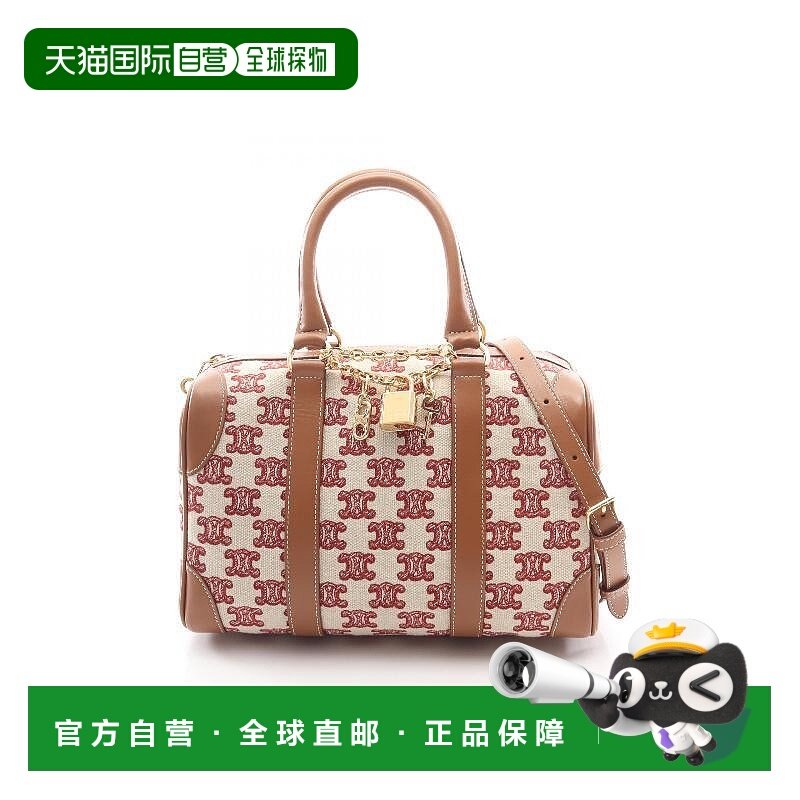 1h可退 日本直邮中古Celine赛琳女包A级95新Boston bag波士顿包帆
