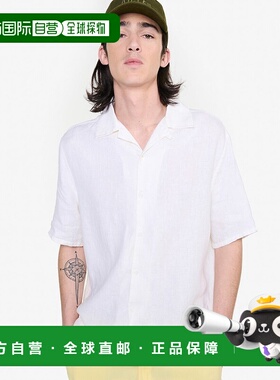 日本直邮AIGLE 开襟亚麻衬衫 [AI715EM14535]半袖