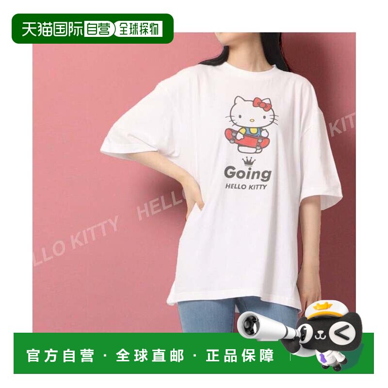日本直邮Sanrio 凯蒂猫T恤 街头 三丽鸥 短袖 M L LL 角色图案 凯图片