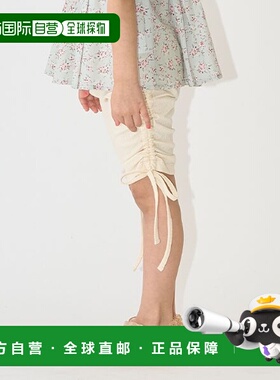 1h可退 日本直邮Lycee mine 儿童女款5分裤长弹性蕾丝装饰 leggin