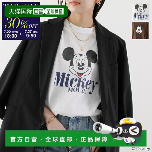 日本直邮GOODROCKSPEED Disney MICKEY MOUSE 女士圆领T恤 26FDS0