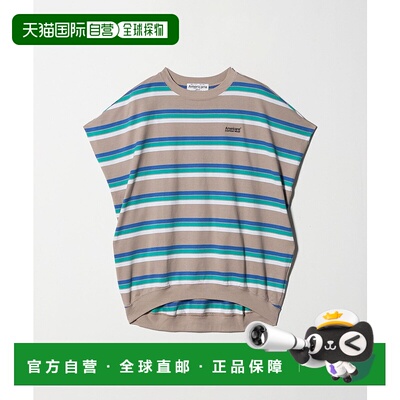 1h可退 日本直邮Americana 女装 多彩条纹无袖修身立体剪裁T恤 16