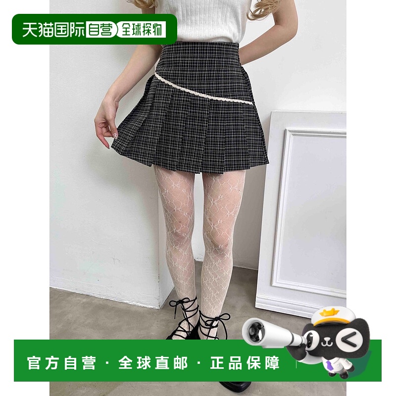 1h可退 日本直邮PHILLY女士蕾丝点缀拼接呢料裙 PWC25SS080