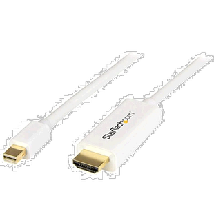 【日本直邮】Mini DP-HDMI转换适配器数据线1米4K兼容 白色