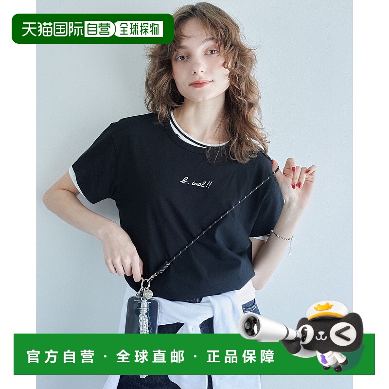 1h可退 日本直邮To b. by agnes b. 女装有机棉短袖T恤 罗纹圆领