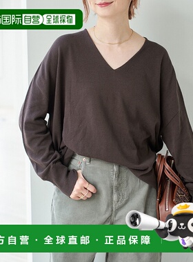 1h可退 日本直邮Spick & Span 女装 棉混纺宽松V领针织衫 2508020