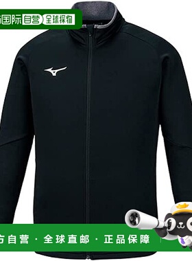 【日本直邮】美津浓TEAMLINE拉链款立领运动夹克32MC1160黑色/炭X