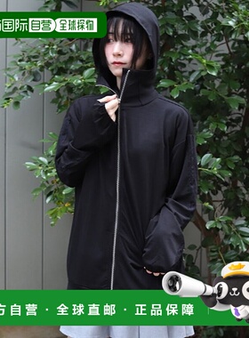 1h可退 日本直邮axes femme 女士UV防护长款连帽衫 双拉链设计 蕾