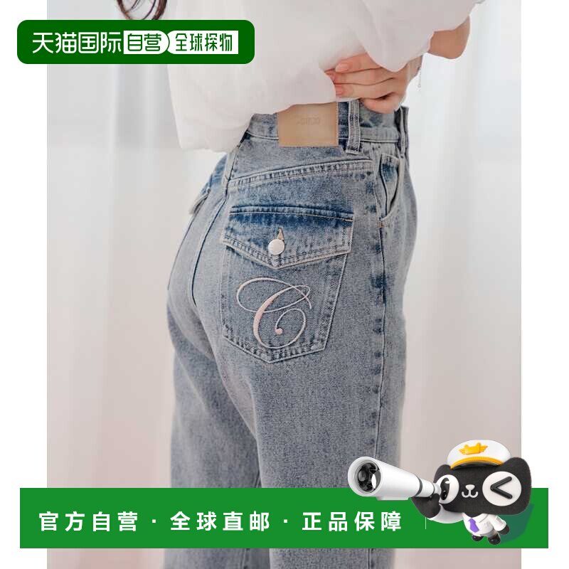 日本直邮Chico 女装 喇叭牛仔裤 后袋刺绣logo CHZ1061503A0001