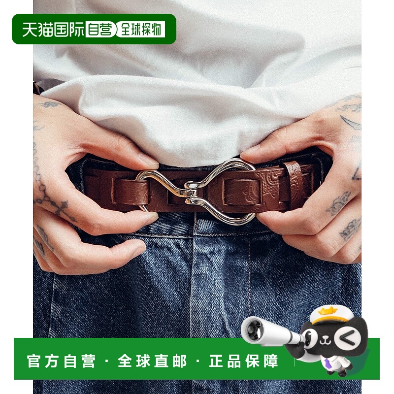 1h可退 日本直邮Subciety 男女同款 钩扣设计 皮革风格 佩斯利纹