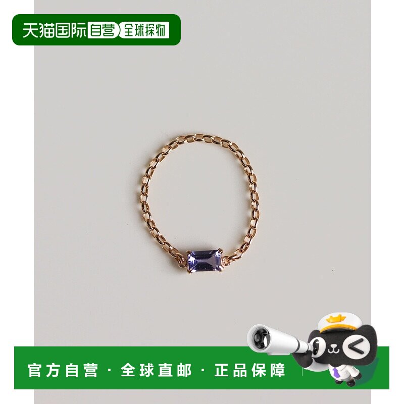 1h可退 日本直邮cui-cui 男女同款 坦桑石链戒 K10YG黄金简约设计