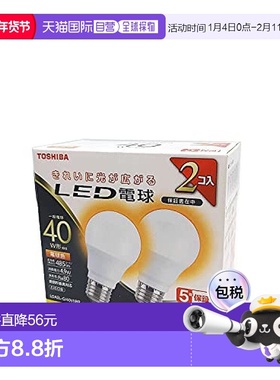 【日本直邮】Toshiba东芝 LED灯泡 40W 黄光 E26金属 LDA5L-G/40V