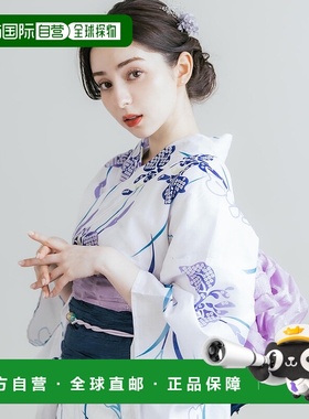 日本直邮Rocky Monroe 女士浴衣两件套装 花柄纯棉和服 [RK6854EW