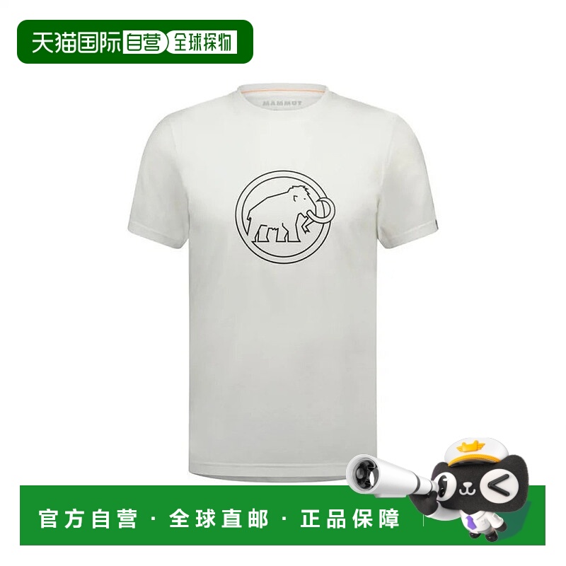 日本直邮MAMMUT-2025年春夏男士男士户外短袖T恤T恤Cudy徽标印花T