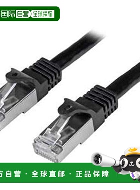 【日本直邮】星科技 CAT6A LAN电缆5m S/FTP 防断甲 黑 N6SPAT5MB