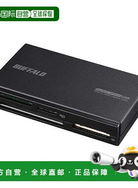 【日本直邮】巴法络Buffalo UHS-II适用USB 0/2多功能读卡器 黑色