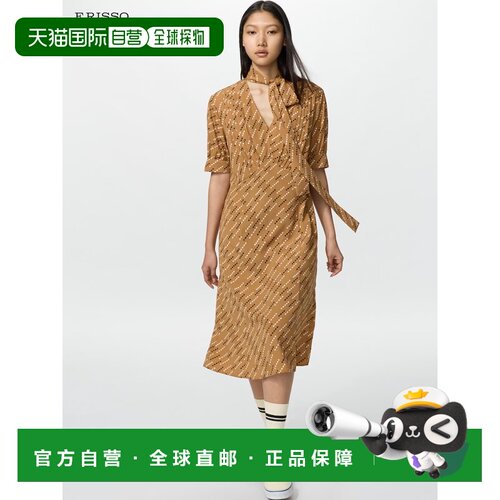 日潮跑腿UNIQLO优衣库 领结连衣裙/短袖女装夏季新款489216