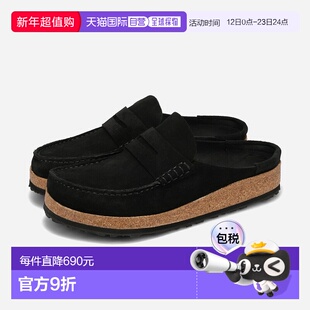日本直邮BIRKENSTOCK NAPLES 麂皮男士黑色常规款凉鞋 (BKS-10248