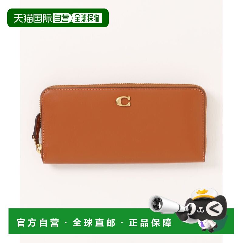 1h可退 日本直邮COACH 蔻驰 女士 轻奢小牛皮风琴拉链钱包 CS032